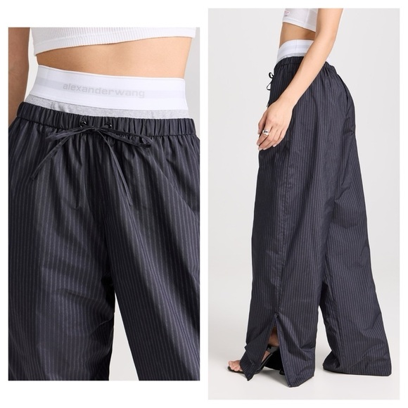 Alexander Wang Baggy Track Pants with Integrated Brief - Picture 3 of 11